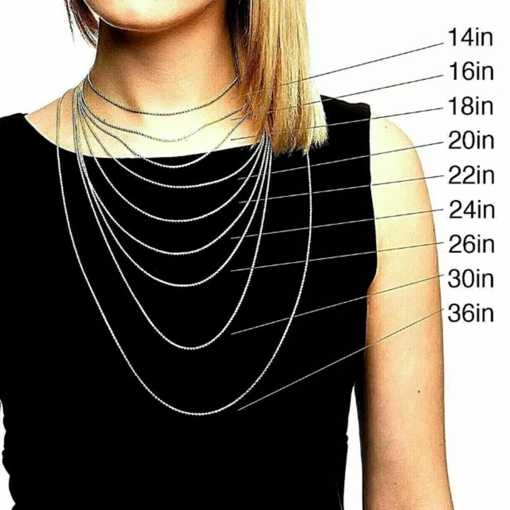 Necklace Length Chart To help Make Gifting easier